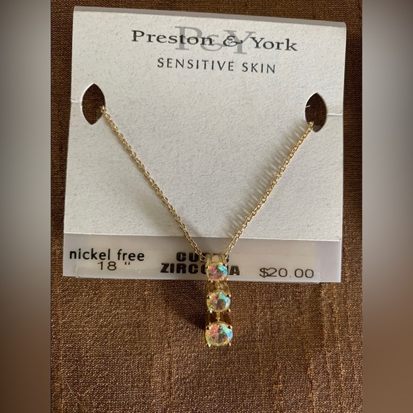 Cubic Zirconia Necklace Lot! Some with Original Packaging!!!! (6 Pieces) 18” - Picture 3 of 7